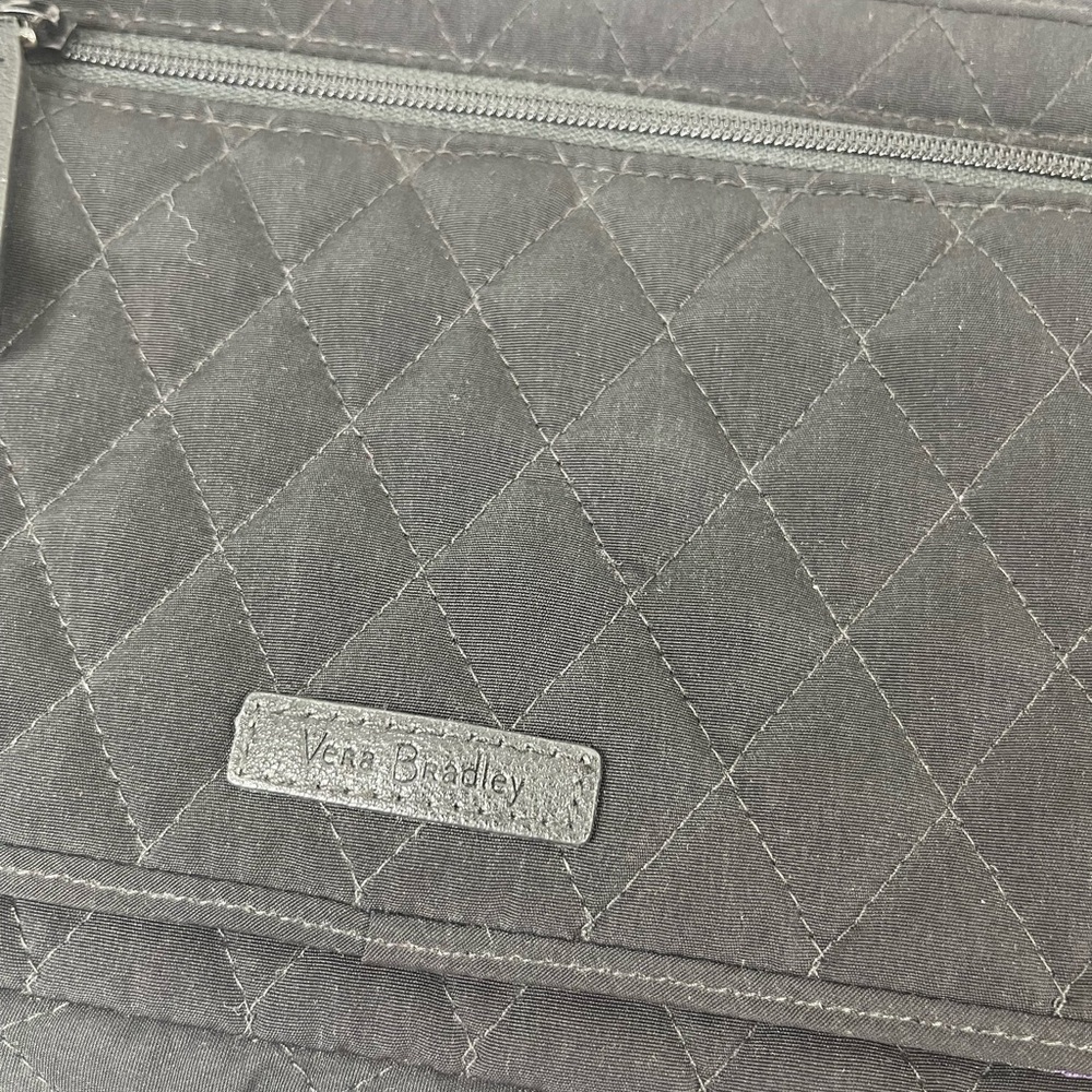 Vera Bradley Quilted Black Crossbody Bag with Polka Dot Interior - Picture 2 of 12